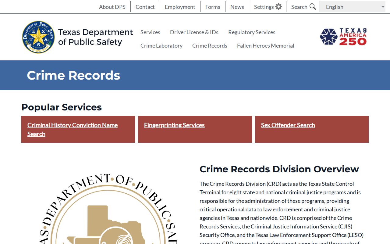 Texas DPS Crime Records Division information related to Runnels County criminal court cases
