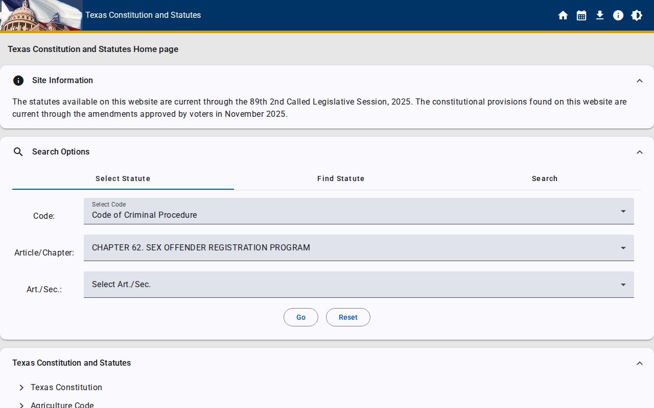 Texas Chapter 62 rules for Runnels County sex offender registration