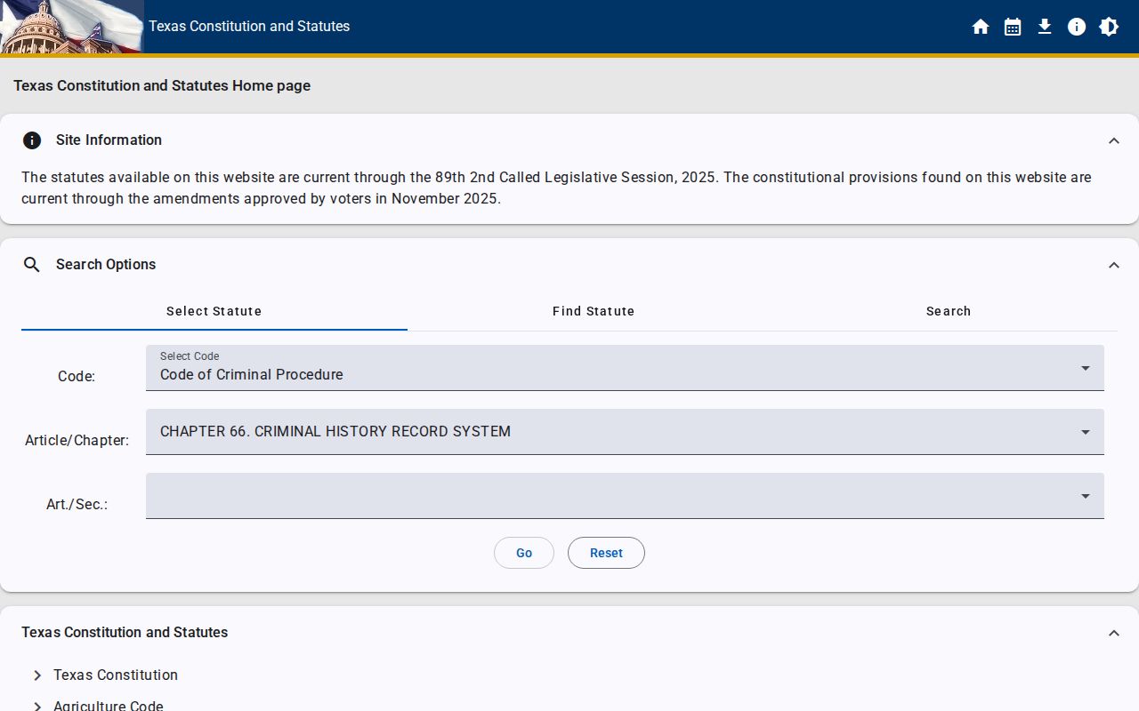 Texas CCH reporting requirements for Ballinger criminal records