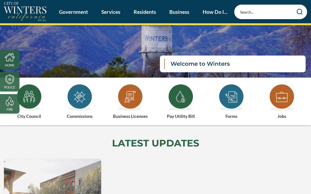 Runnels County criminal records source at the official City of Winters directory